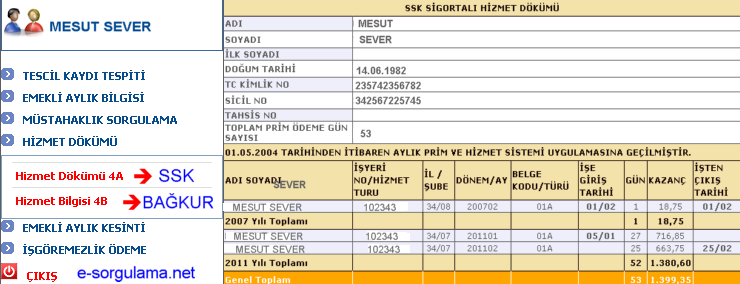 şifresiz ssk sorgulama